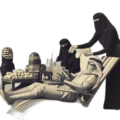 furniture, mask, weapon, concept art, comic book art, outer space, beach, scene transparent PNG cut-out