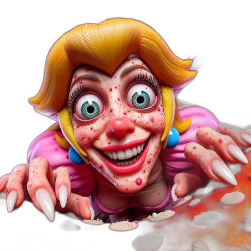 face, creature, 3d render, concept art, photorealistic, comic book art, anthropomorphized, mushroom-princess transparent PNG cut-out