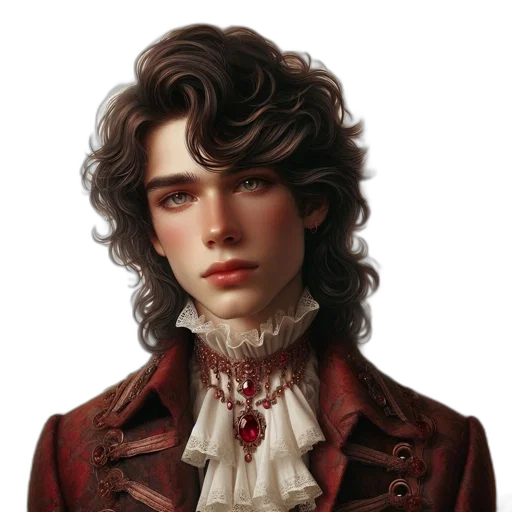 jacket, face, hair, staff, photorealistic, fantasy art, oil painting, concept art transparent PNG cut-out