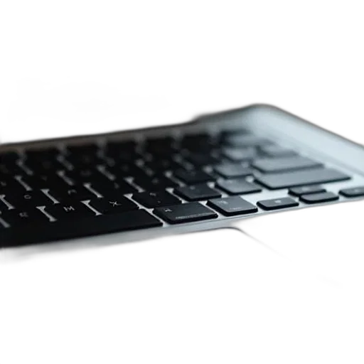 close-up, laptop, keyboard, blurred, background, has, black, gray transparent PNG cut-out