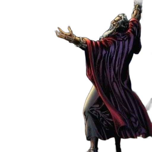 concept art, comic book art, fantasy art, dramatic, illustration, moses, parting, red transparent PNG cut-out