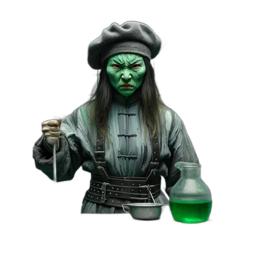 mask, staff, jewelry, concept art, 3d render, fantasy art, photorealistic, green transparent PNG cut-out