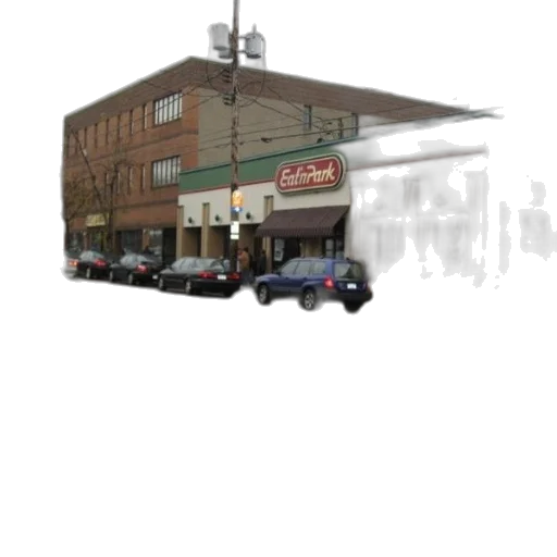 building, car, 3d render, photorealistic, concept art, city street, street, scene transparent PNG cut-out