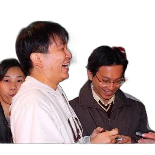 staff, face, jacket, weapon, three, people, laughing, together transparent PNG cut-out