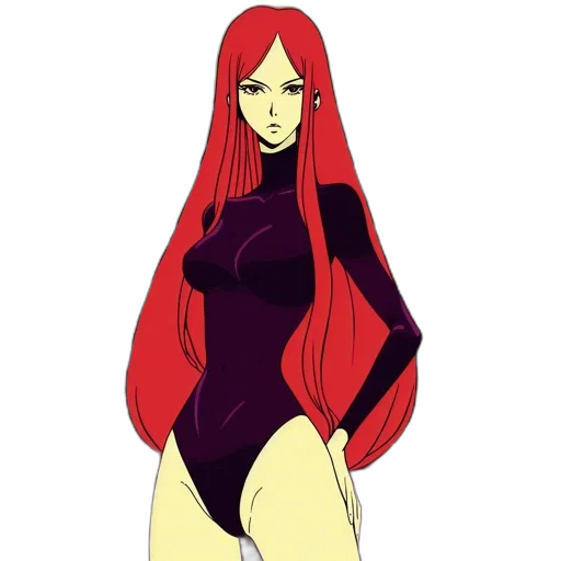 dress, concept art, anime, comic book art, cartoon, red, dark, animated transparent PNG cut-out