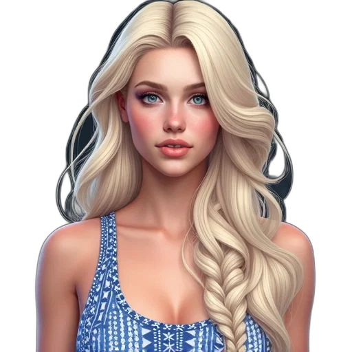 hair, dress, face, jewelry, fantasy art, photorealistic, pixel art, concept art transparent PNG cut-out