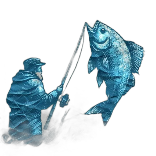 staff, umbrella, concept art, fantasy art, watercolor, photorealistic, underwater, blue transparent PNG cut-out