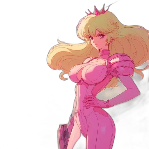 dress, crown, concept art, vaporwave, anime, watercolor, pastel, neon transparent PNG cut-out