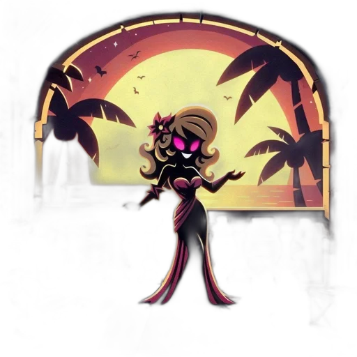 staff, concept art, fantasy art, pixel art, cartoon, dark, animated, female transparent PNG cut-out