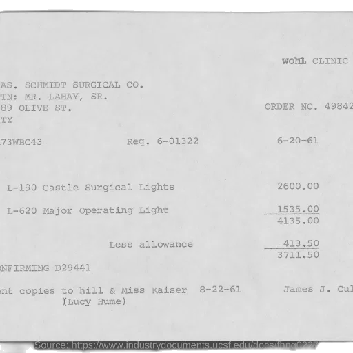 receipt, wohl, clinic, surgical, lights, dated, august, 1961 transparent PNG cut-out