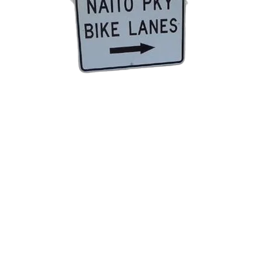 sign, pointing, bike, lanes, word, naito, visible transparent PNG cut-out