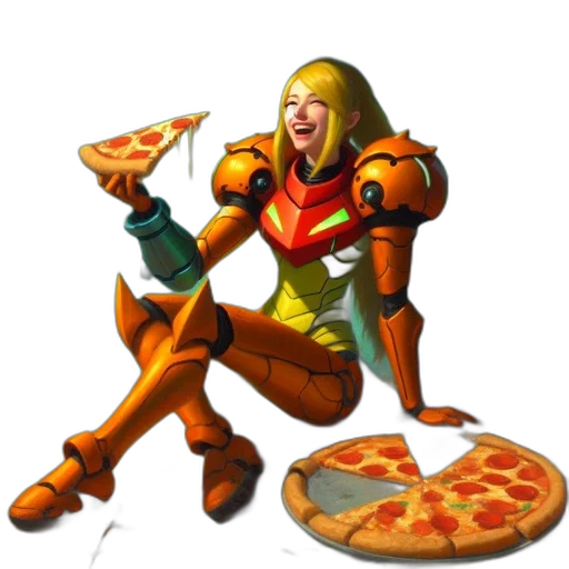 food, concept art, pixel art, 3d render, comic book art, colorful, neon, golden transparent PNG cut-out