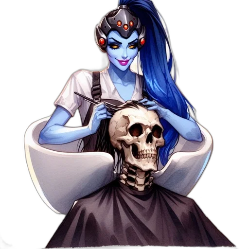 jewelry, mask, concept art, fantasy art, pixel art, comic book art, blue, barbershop transparent PNG cut-out