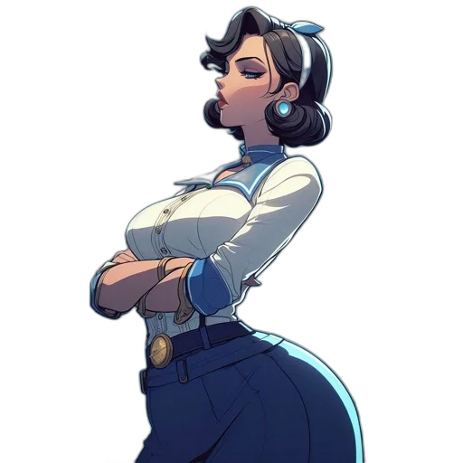 staff, dress, jacket, weapon, concept art, comic book art, cartoon, pixel art transparent PNG cut-out
