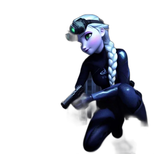 staff, robot, weapon, concept art, 3d render, cyberpunk, cartoon, outer space transparent PNG cut-out