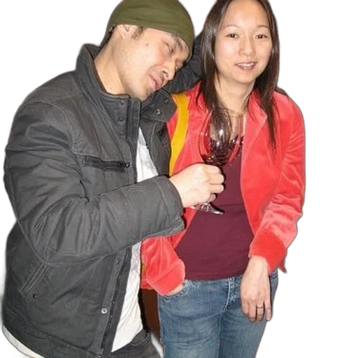 jacket, staff, hat, jewelry, photorealistic, man, green, woman transparent PNG cut-out