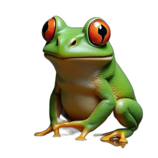 animal, creature, face, staff, photorealistic, 3d render, concept art, frog transparent PNG cut-out