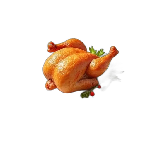 food, animal, creature, hat, 3d render, photorealistic, concept art, chicken transparent PNG cut-out