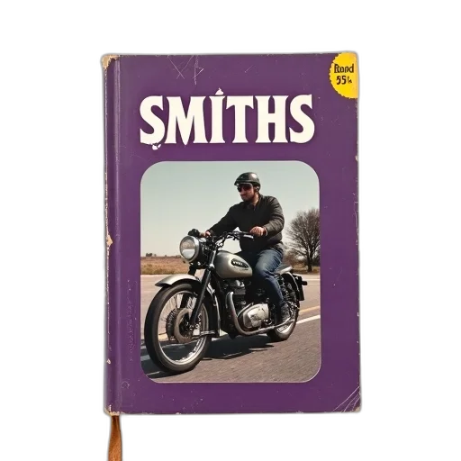 jacket, vintage, motorcycle, book, cover, featuring, man, riding transparent PNG cut-out