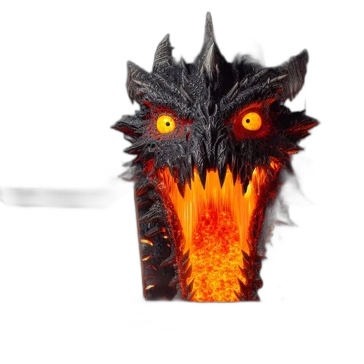 dragon, mask, staff, creature, 3d render, concept art, fantasy art, photorealistic transparent PNG cut-out
