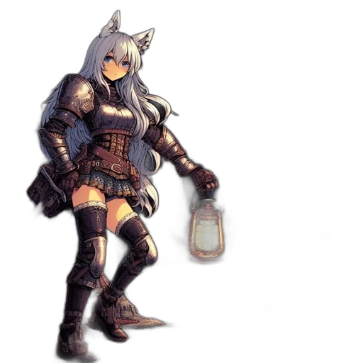 weapon, sword, staff, animal, concept art, fantasy art, pixel art, anime transparent PNG cut-out