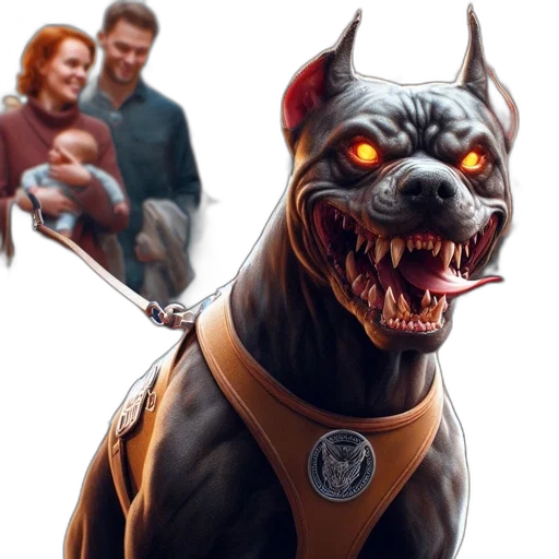 creature, animal, concept art, comic book art, 3d render, photorealistic, imposing, dog transparent PNG cut-out