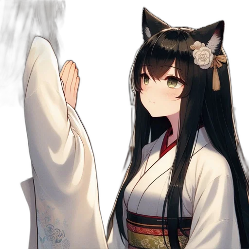 staff, weapon, dragon, dress, anime, fantasy art, concept art, pixel art transparent PNG cut-out