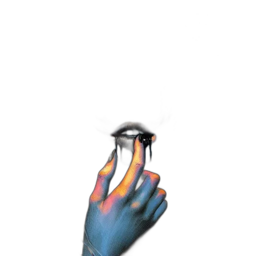 creature, hair, animal, robot, concept art, vaporwave, watercolor, 3d render transparent PNG cut-out