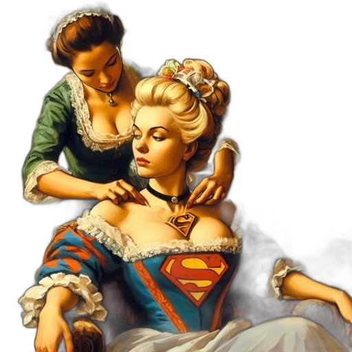 jewelry, crown, dress, oil painting, comic book art, photorealistic, concept art, neon lights transparent PNG cut-out