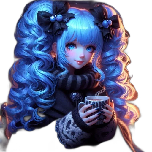 hair, weapon, robot, dress, fantasy art, anime, pixel art, concept art transparent PNG cut-out