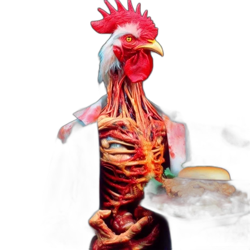 food, animal, creature, dress, concept art, photorealistic, 3d render, pixel art transparent PNG cut-out