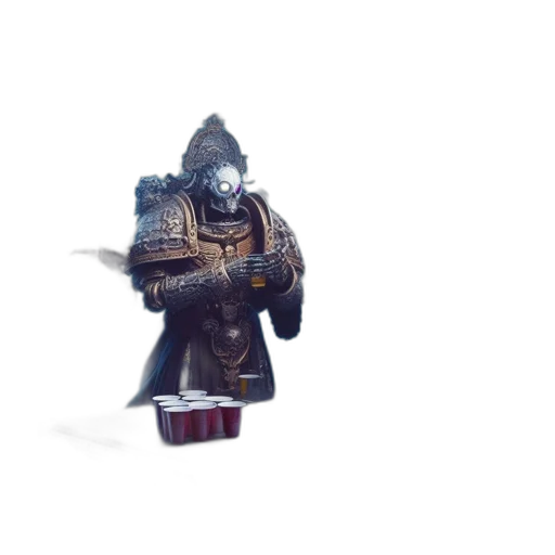 sword, robot, weapon, staff, 3d render, concept art, fantasy art, photorealistic transparent PNG cut-out