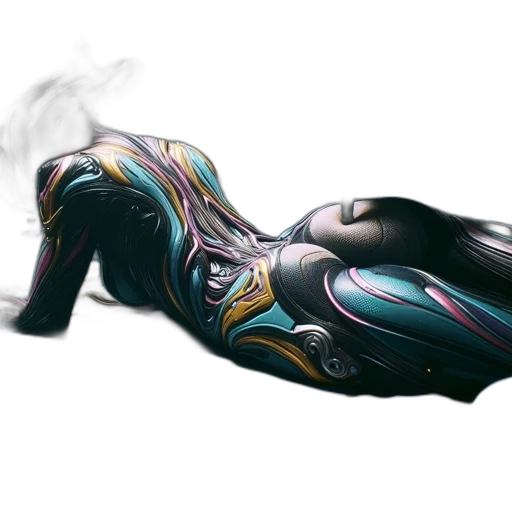 shoes, mask, dress, weapon, cyberpunk, concept art, vaporwave, fantasy art transparent PNG cut-out