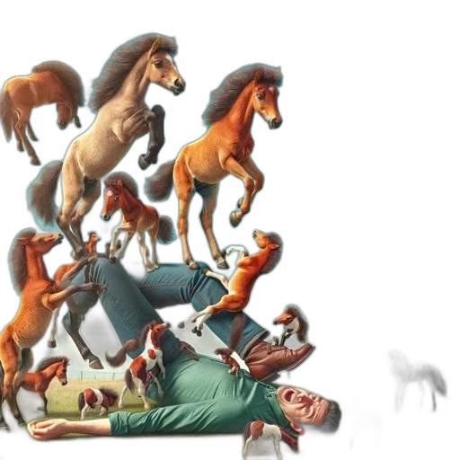 animal, concept art, fantasy art, 3d render, photorealistic, fire, forest, man transparent PNG cut-out