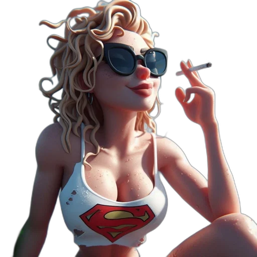 comic book art, concept art, fantasy art, cartoon, animated, female, character, resembling transparent PNG cut-out