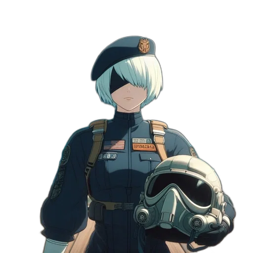 mask, staff, robot, jacket, concept art, anime, pixel art, 3d render transparent PNG cut-out