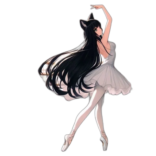 dress, hair, staff, concept art, anime, pixel art, fantasy art, monochrome transparent PNG cut-out