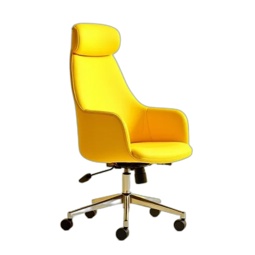 furniture, staff, 3d render, photorealistic, golden, bright, yellow, modern transparent PNG cut-out