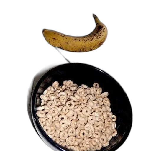 food, crown, animal, photorealistic, bowl, cereal, banana, tiled transparent PNG cut-out