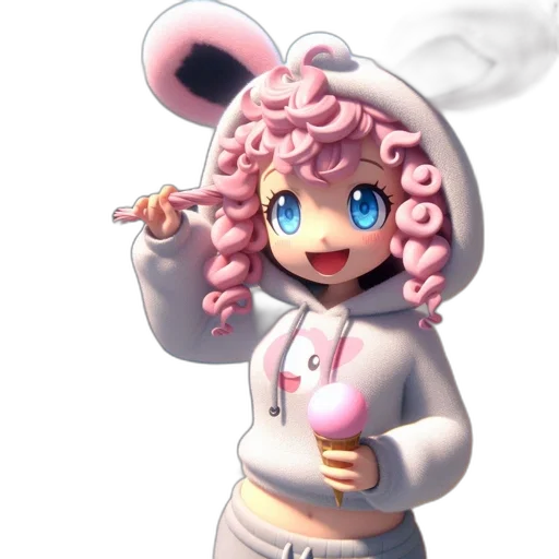 staff, food, weapon, creature, pixel art, concept art, anime, 3d render transparent PNG cut-out