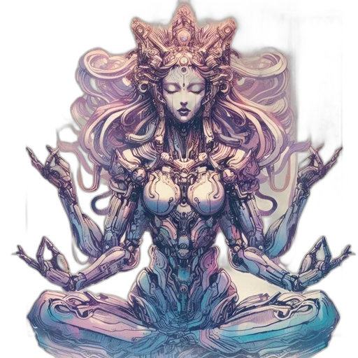 crown, fantasy art, concept art, comic book art, pixel art, pastel, blue, golden transparent PNG cut-out