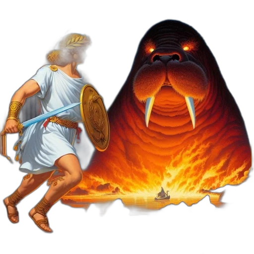 concept art, fantasy art, pixel art, fire, night, outer space, ancient, warrior transparent PNG cut-out