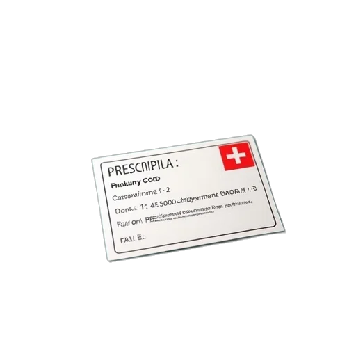 3d render, prescription, card, medications, doctors, symbol, corner transparent PNG cut-out