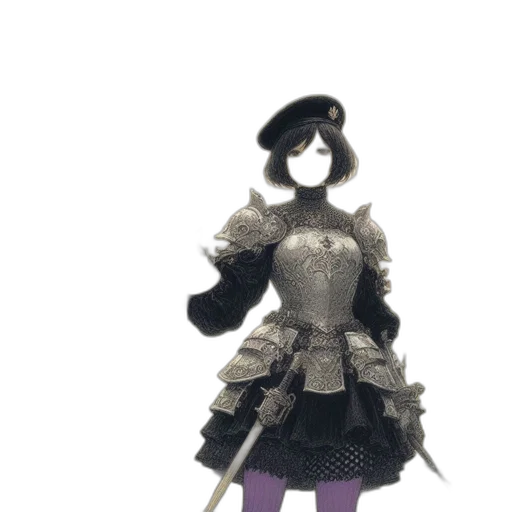 dress, crown, staff, robot, 3d render, concept art, fantasy art, cartoon transparent PNG cut-out