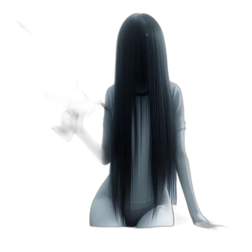 hair, mask, dress, creature, concept art, 3d render, fantasy art, anime transparent PNG cut-out
