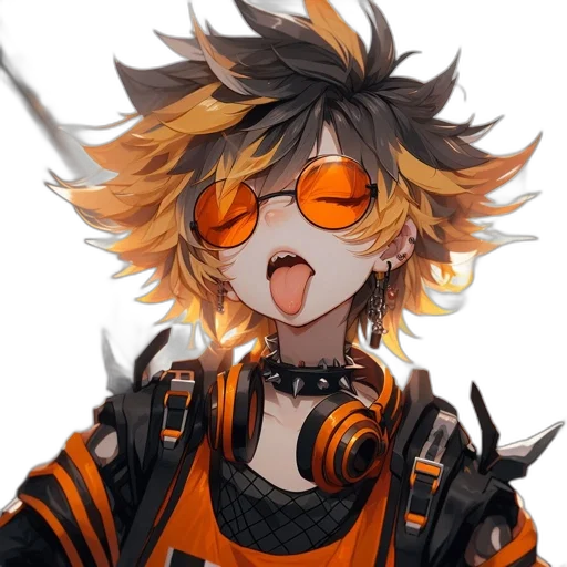 mask, staff, face, jacket, anime, pixel art, cyberpunk, concept art transparent PNG cut-out