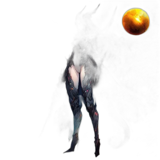 dress, concept art, fantasy art, pixel art, photorealistic, outer space, fire, fog transparent PNG cut-out