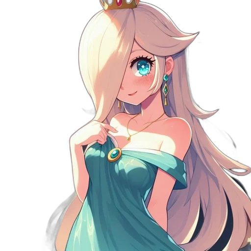 dress, crown, staff, dragon, anime, pixel art, fantasy art, concept art transparent PNG cut-out
