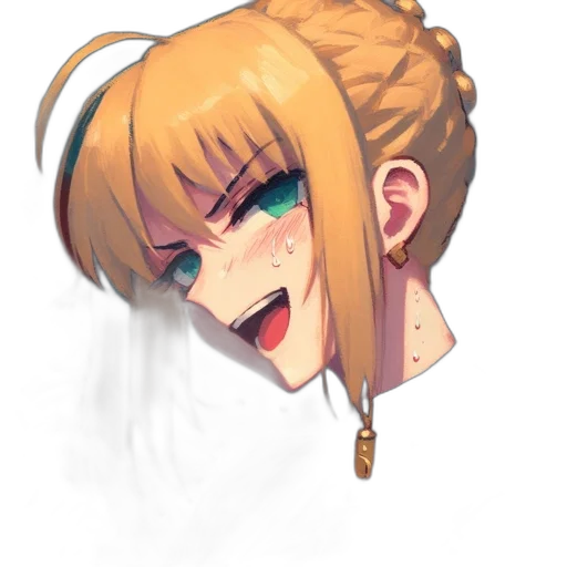 face, staff, mask, hair, anime, pixel art, concept art, cartoon transparent PNG cut-out