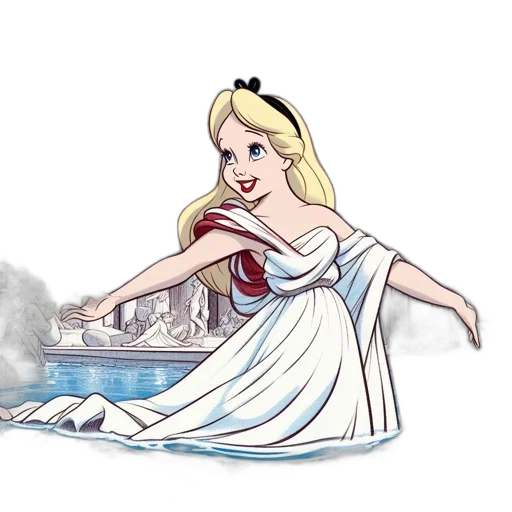 dress, cartoon, comic book art, concept art, fantasy art, snow, underwater, fire transparent PNG cut-out